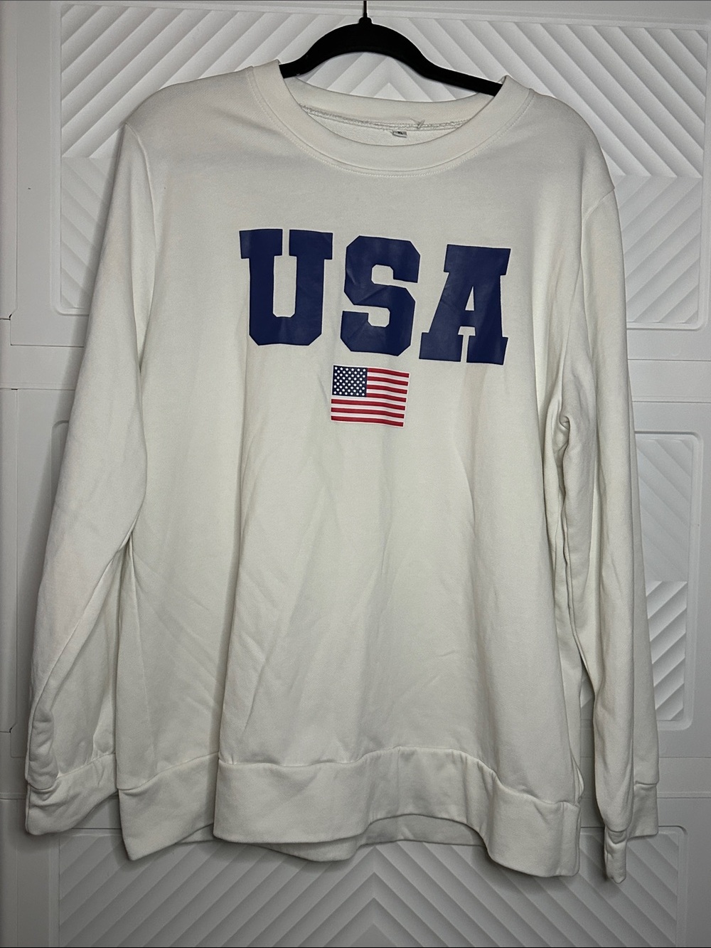 USA Graphic Crewneck Sweatshirt - White
